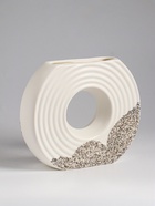 Ваза настольная керамика "Паскуаль" 16х19 см, бело-серый - фото 60173600