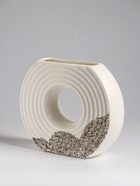 Ваза настольная керамика "Паскуаль" 16х19 см, бело-серый - фото 60173601