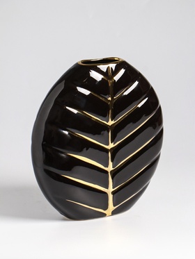Ваза «Новайо», 18×17 см, керамика, чёрная