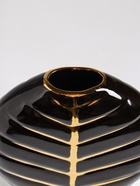 Ваза настольная керамика "Новайо" 18х17 см, чёрный - фото 809309759