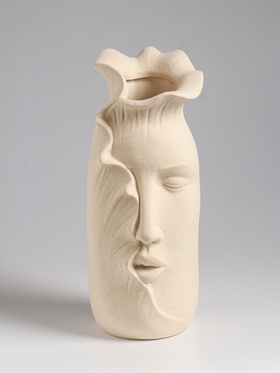 Ваза настольная керамика "Терсеро" 23,5х10 см, бежевый