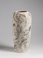 Ваза настольная керамика "Сэнс" 28,5х13 см, бело-чёрный - фото 60173633