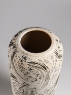 Ваза настольная керамика "Сэнс" 28,5х13 см, бело-чёрный - фото 60173634