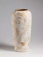 Ваза настольная керамика "Сэнс" 28,5х13 см, бело-золотой - фото 60173637