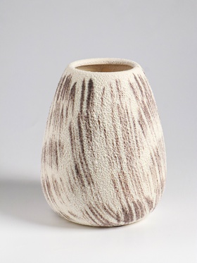 Ваза настольная керамика "Беажио" классик, 17,5х14 см, бежево-коричневый