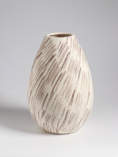 Ваза «Беажио» классик, 24.5×15 см, керамика, бежево-коричневая