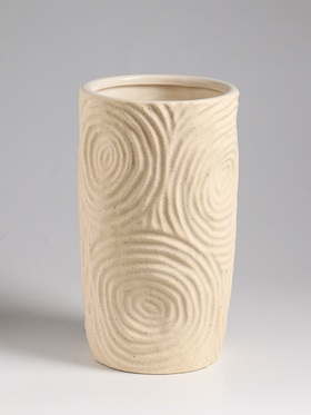 Ваза настольная керамика "Гуидо" 23х13 см, белый