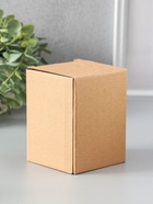 Шкатулка керамика "Золотой лист Гинкго" белая 8х8х10 см - фото 809309853