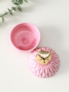 Шкатулка для украшений с крышкой «Золотой филин», керамика, розовая, 8×8×12 см - Фото 6