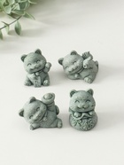 Сувенир песчаник "Манэки-нэко" набор 4 шт 4,3х4х5,5 см - фото 809309874