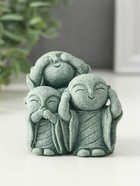 Сувенир песчаник "Статуя Дзидзо - не вижу, не слышу, не скажу" 5,8х7х7 см - фото 809309941