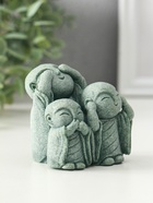 Сувенир песчаник "Статуя Дзидзо - не вижу, не слышу, не скажу" 5,8х7х7 см - фото 809309942