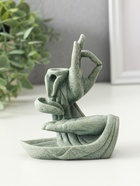 Подставка для благовоний «Мудра Витарка - Колесо учения», песчаник, стелющийся дым, 5.5×10.3×11.5 см - Фото 2