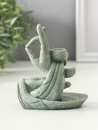 Подставка для благовоний «Мудра Витарка - Колесо учения», песчаник, стелющийся дым, 5.5×10.3×11.5 см - Фото 8