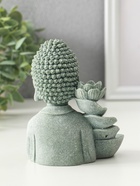 Подставка для благовоний «Будда и фонтан с лотосом», песчаник, стелющийся дым, 7×10.5×13 см - Фото 4