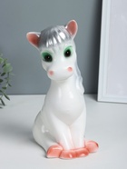 УЦЕНКА Копилка «Лошадка веселая» белая высота 27 см - Фото 4