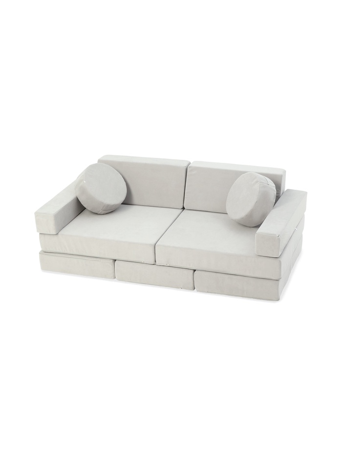 Мягкий диван-конструктор, 11 деталей, серый - Фото 1