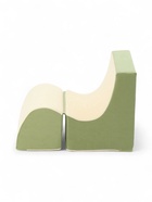 Мягкое кресло «Куб», зеленый-молочный - Фото 5