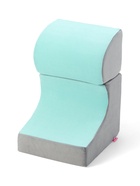 Мягкое кресло «Куб», серый-мятный - Фото 4