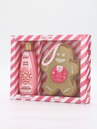 Подарочный набор новогодний: гель для душа и мочалка для тела, аромат малиновая карамель, URAL LAB - фото 119423943