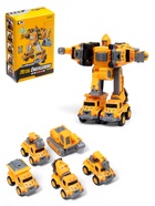 УЦЕНКА Робот-трансформер «Стройбот» 5в1, собирается из 5 машинок, подвижные детали 10956276