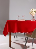 Скатерть «Доляна», однотонная, 140×180 см, красная, 140 г/м², 100% п/э - Фото 2