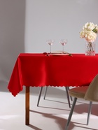 Скатерть «Доляна», однотонная, 140×260 см, красная, 140 г/м², 100% п/э - Фото 2