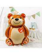 Воздушный шар фольгированный 33" «Мишка с сердцем» 10942568