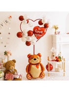 Воздушный шар фольгированный 33" «Мишка с сердцем» 10942568