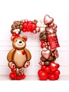 Воздушный шар фольгированный 33" «Мишка с сердцем» 10942568