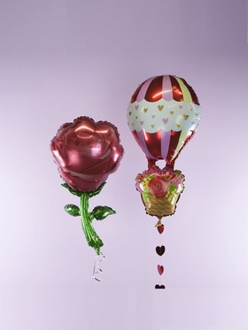 Воздушный шар фольгированный 32" «Роза» (комплект 2 шт)