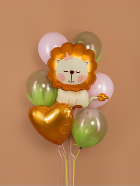 Воздушный шар фольгированный 30" «Львёнок» (комплект 2 шт)