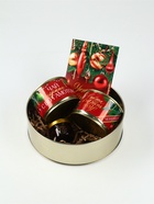 Подарочный набор новогодний «С Новым 2026 годом» в железной банке: чай, монпансье, варенье, открытка - Фото 7