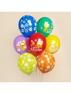 Воздушные шары латексные 12" «Котенок Котэ, С Днем Рождения», 25 шт., МИКС 10948714