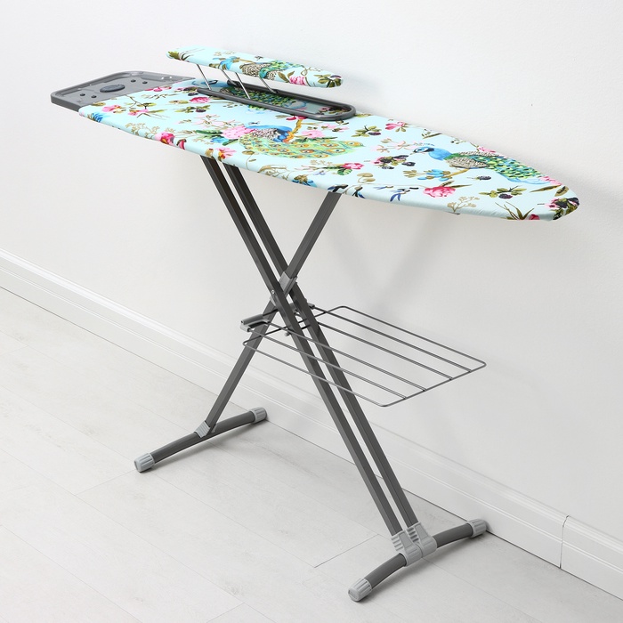 УЦЕНКА Доска гладильная Nika «Ника 8», 122×40 см, высота до 90 см, европодставка, рисунок МИКС - Фото 1