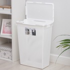 УЦЕНКА Корзина для белья с крышкой 50 л 45×26×61.5 см «Лофт» прямоуг, цвет белый - Фото 3