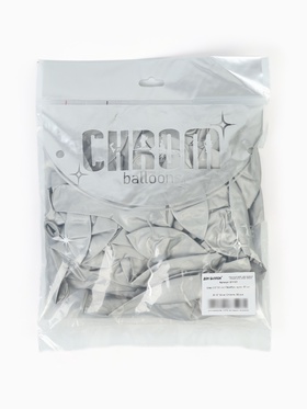 Воздушные шары латексные 12" «Серебро», 50 шт.