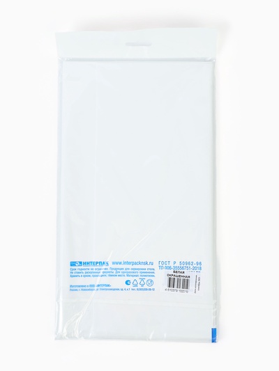 Скатерть одноразовая белая, 120×160