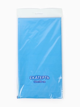 Скатерть одноразовая голубая, 120×160