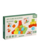 Детский набор деревянные кубики, цветные, 60 штук 10920405