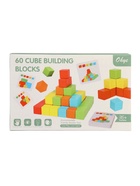 Детский набор деревянные кубики, цветные, 60 штук 10920405