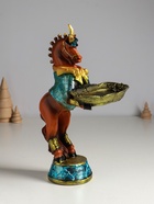 Фигура-подставка для мелочей «Лошадь с подносом», полистоун, 33×20×14 см - Фото 3