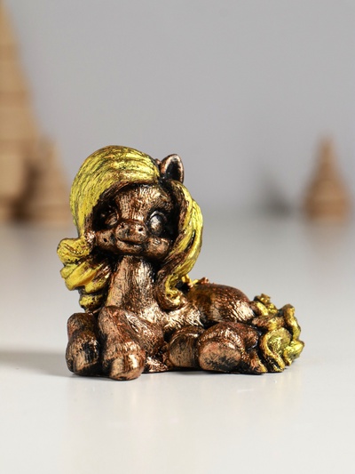 Фигурка полистоун «Лошадь лежащая», 9×6×5 см