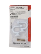 Держатель для штор «ТУНДРА» KS003, однорожковый, белый, 2 шт. - Фото 7