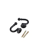 Держатель для штор «ТУНДРА» KS003, однорожковый, черный, 2 шт. - фото 60173916