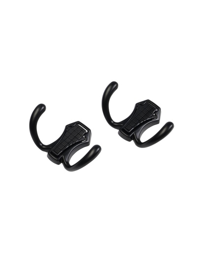 Крючок мебельный CAPPIO HIDDEN, двухрожковый, черный, 2 шт.