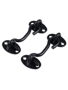 Крючок ветровой LOCKLAND KV001, L=75 мм, нержа, цвет черный, 2 шт - фото 809310559