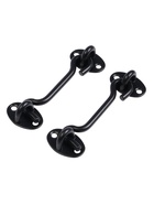 Крючок ветровой LOCKLAND KV001, L=100 мм, нержа, цвет черный, 2 шт - фото 809310564