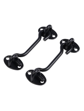 Крючок ветровой LOCKLAND KV001, L=100 мм, нержа, цвет черный, 2 шт