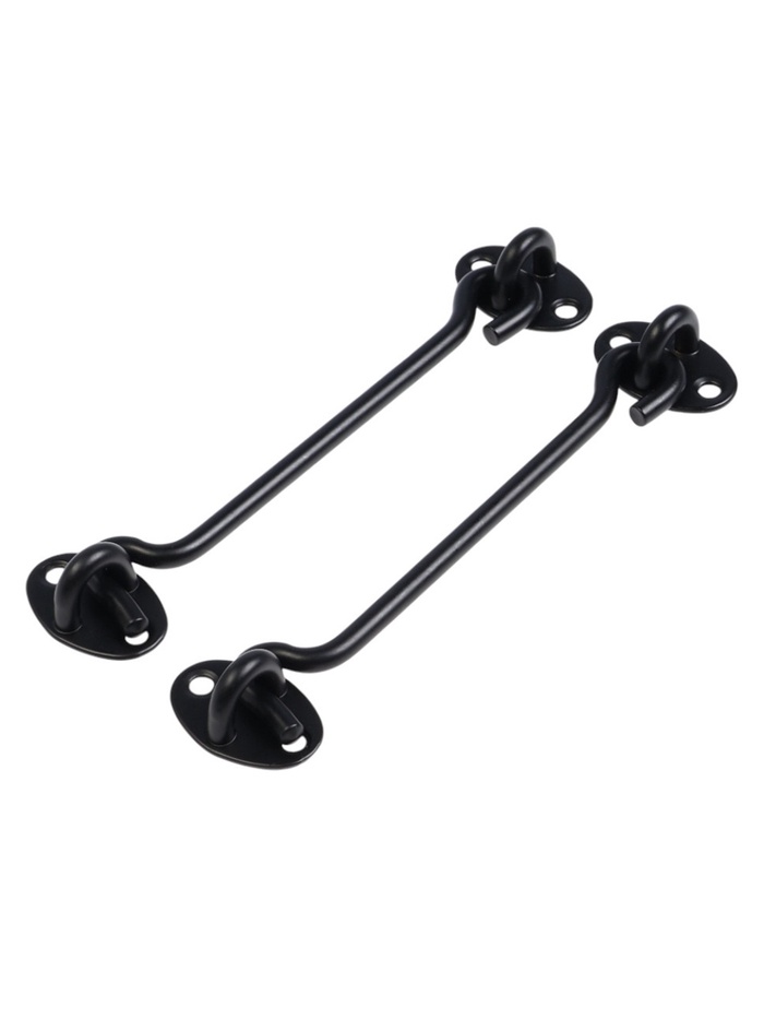 Крючок ветровой LOCKLAND KV001, L=150 мм, нержавеющая сталь, черный, 2 шт.